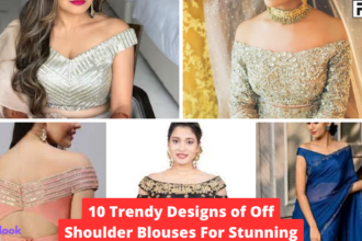 10 Trendy Designs of Off Shoulder Blouses For Stunning Look Beauty & Fashion