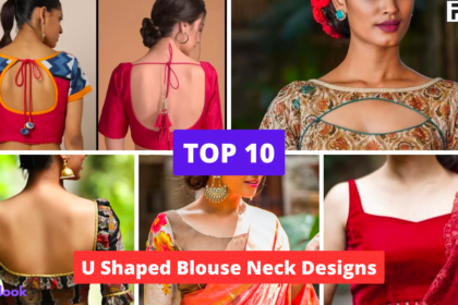 Best U Shaped Blouse Neck Designs for Summer Silver Blouse Designs,silver blouse,blouse designs,stylish blouse,women's blouse,party blouse