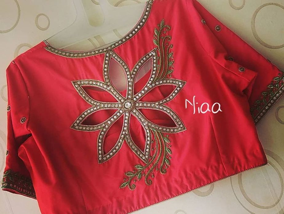 Top 10 Red Blouse Designs for Stylish Look Red Blouse Designs,Red Blouses,Stylish Blouse Designs,Stunning Blouse Designs