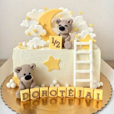 Top 10 Best 6 Month Birthday Cake Designs With Photos 6 month birthday cake designs,6 month birthday cake,half birthday cake,cake design,Best 6 month birthday cake designs