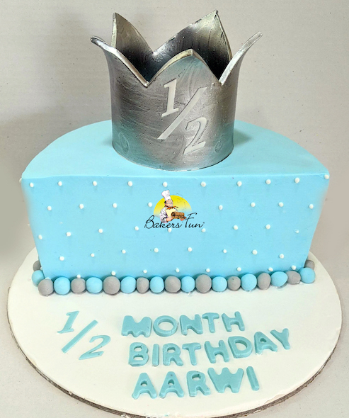 Top 10 Best 6 Month Birthday Cake Designs With Photos 6 month birthday cake designs,6 month birthday cake,half birthday cake,cake design,Best 6 month birthday cake designs